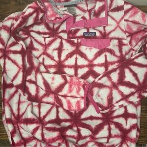 Patagonia Tie-Dye Pink and White Fleece